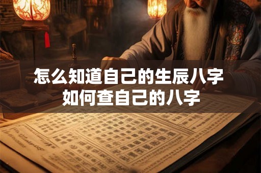 怎么知道自己的生辰八字 如何查自己的八字
