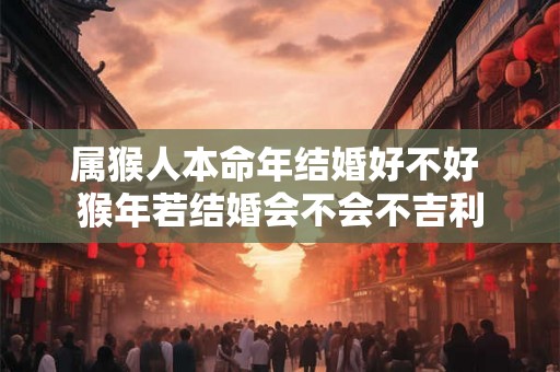 属猴人本命年结婚好不好 猴年若结婚会不会不吉利
