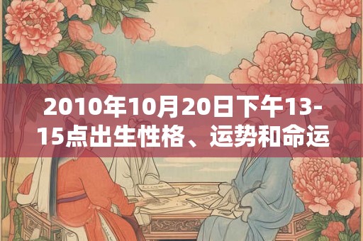 2010年10月20日下午13-15点出生性格、运势和命运