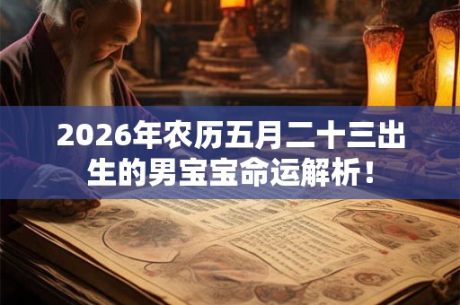 2026年农历五月二十三出生的男宝宝命运解析! 2026年农历五月二十三出生的男宝宝命运解析!