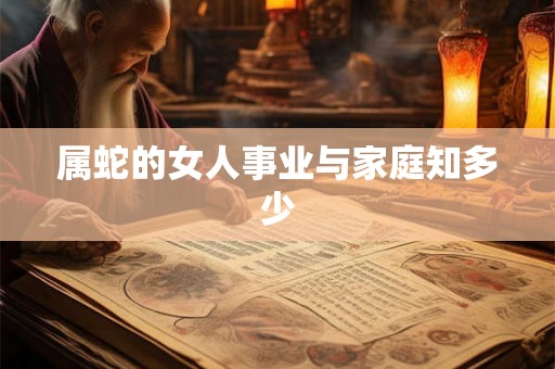属蛇的女人事业与家庭知多少
