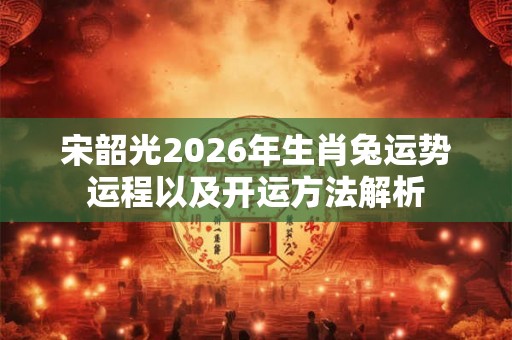 宋韶光2026年生肖兔运势运程以及开运方法解析