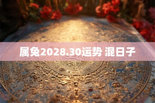 属兔2028.30运势 混日子