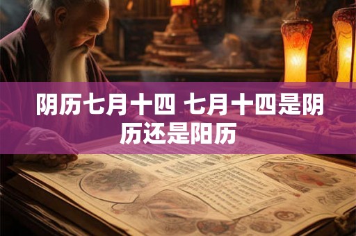 阴历七月十四 七月十四是阴历还是阳历 阴历七月十四 七月十四是阴历还是阳历