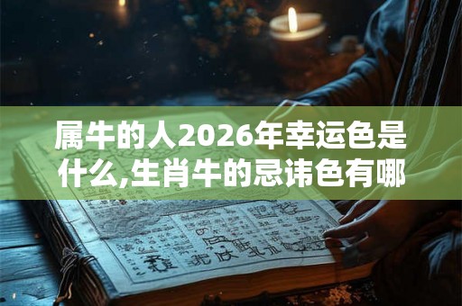 属牛的人2026年幸运色是什么,生肖牛的忌讳色有哪些？