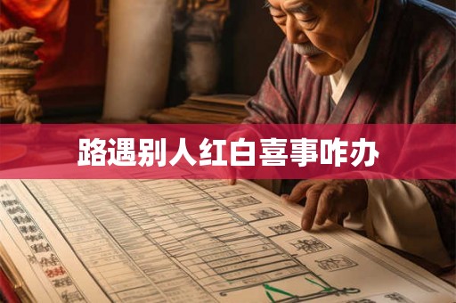 路遇别人红白喜事咋办