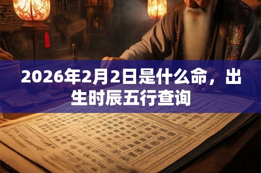 2026年2月2日是什么命，出生时辰五行查询