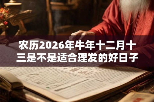 农历2026年牛年十二月十三是不是适合理发的好日子？