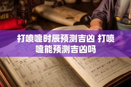 打喷嚏时辰预测吉凶 打喷嚏能预测吉凶吗