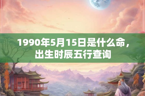 1990年5月15日是什么命，出生时辰五行查询