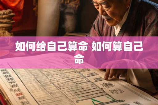 如何给自己算命 如何算自己命 如何给自己算命 如何算自己命