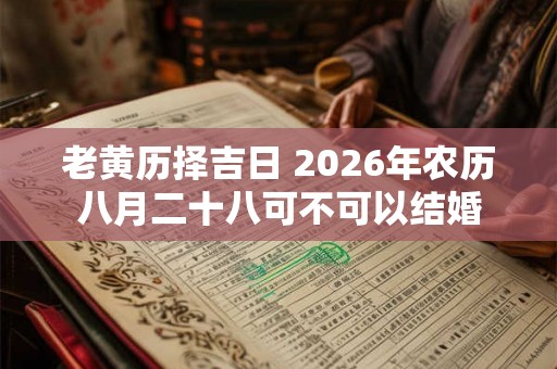 老黄历择吉日 2026年农历八月二十八可不可以结婚 老黄历择吉日 2026年农历八月二十八可不可以结婚