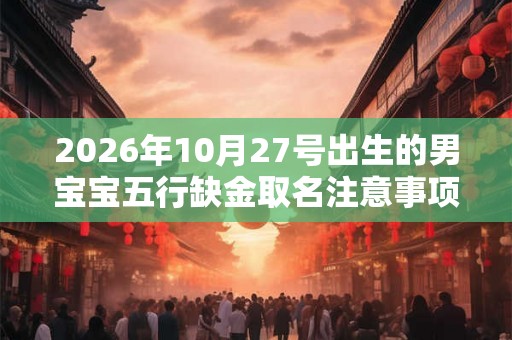 2026年10月27号出生的男宝宝五行缺金取名注意事项