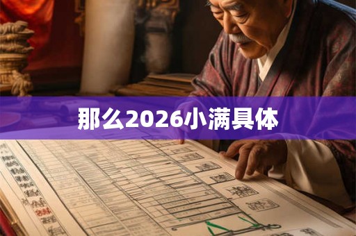 那么2026小满具体 那么2026小满具体