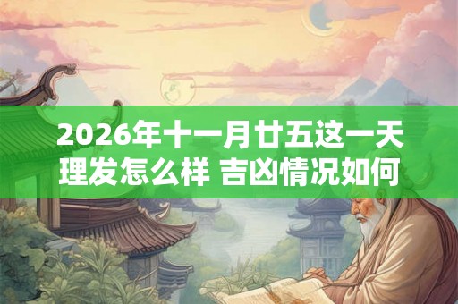 2026年十一月廿五这一天理发怎么样 吉凶情况如何 2026年十一月廿五这一天理发怎么样 吉凶情况如何