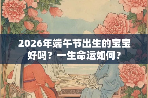 2026年端午节出生的宝宝好吗？一生命运如何？