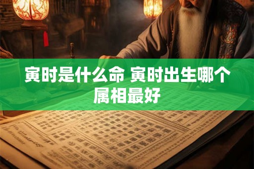 寅时是什么命 寅时出生哪个属相最好