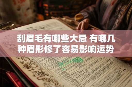 刮眉毛有哪些大忌 有哪几种眉形修了容易影响运势