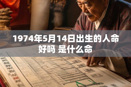 1974年5月14日出生的人命好吗 是什么命