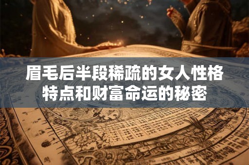 眉毛后半段稀疏的女人性格特点和财富命运的秘密 眉毛后半段稀疏的女人性格特点和财富命运的秘密