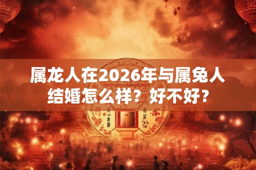 属龙人在2026年与属兔人结婚怎么样？好不好？