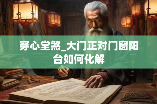穿心堂煞_大门正对门窗阳台如何化解