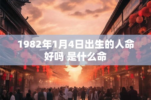 1982年1月4日出生的人命好吗 是什么命