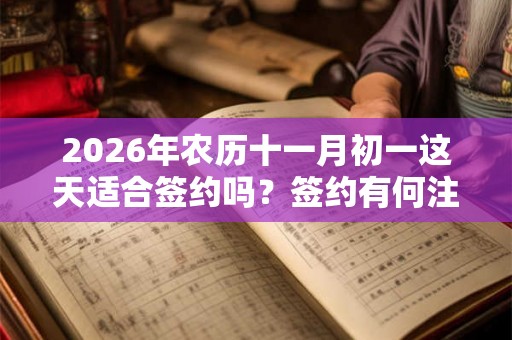 2026年农历十一月初一这天适合签约吗？签约有何注意事项？