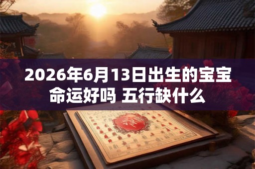 2026年6月13日出生的宝宝命运好吗 五行缺什么