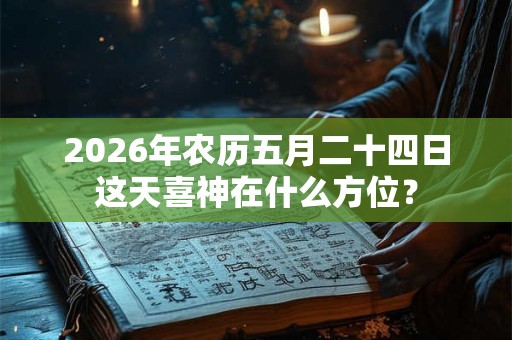 2026年农历五月二十四日这天喜神在什么方位？
