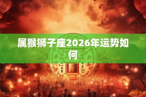 属猴狮子座2026年运势如何 属猴狮子座2026年运势如何