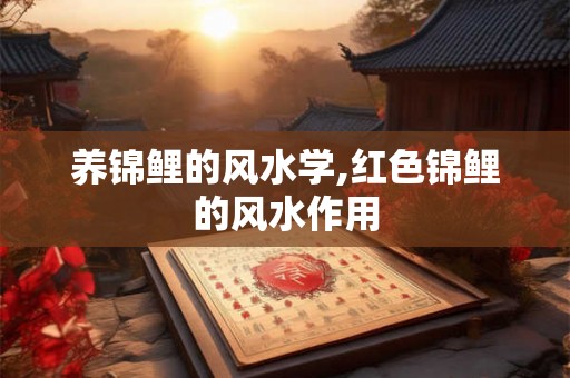 养锦鲤的风水学,红色锦鲤的风水作用