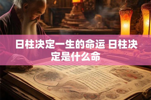 日柱决定一生的命运 日柱决定是什么命