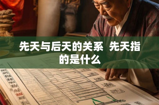 先天与后天的关系  先天指的是什么