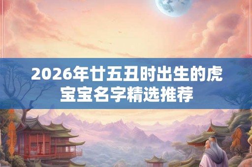 2026年廿五丑时出生的虎宝宝名字精选推荐