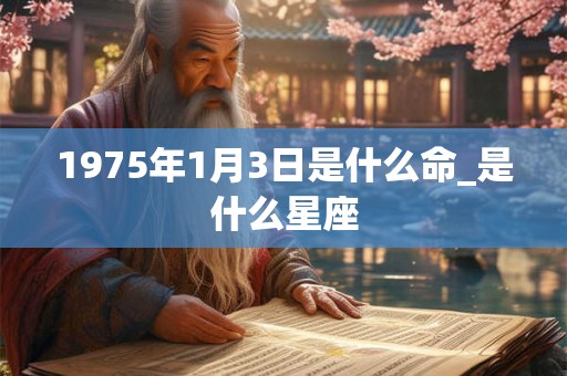 1975年1月3日是什么命_是什么星座 1975年1月3日是什么命_是什么星座