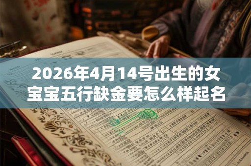 2026年4月14号出生的女宝宝五行缺金要怎么样起名字