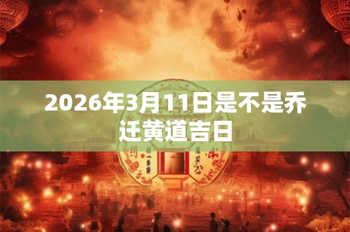 2026年3月11日是不是乔迁黄道吉日