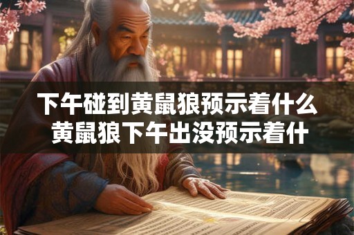下午碰到黄鼠狼预示着什么 黄鼠狼下午出没预示着什么