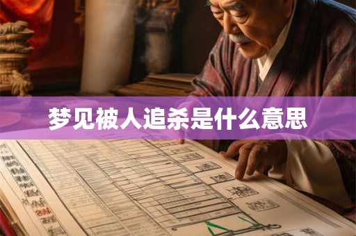 梦见被人追杀是什么意思 梦见被人追杀是什么意思