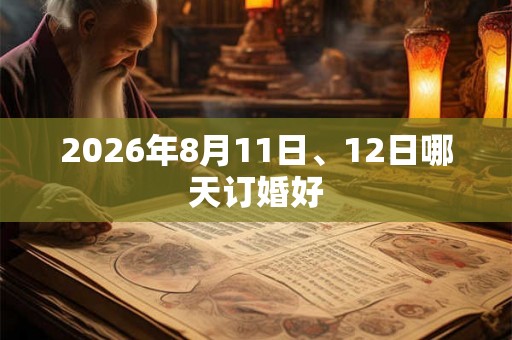 2026年8月11日、12日哪天订婚好 2026年8月11日、12日哪天订婚好