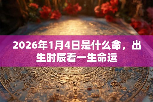 2026年1月4日是什么命，出生时辰看一生命运