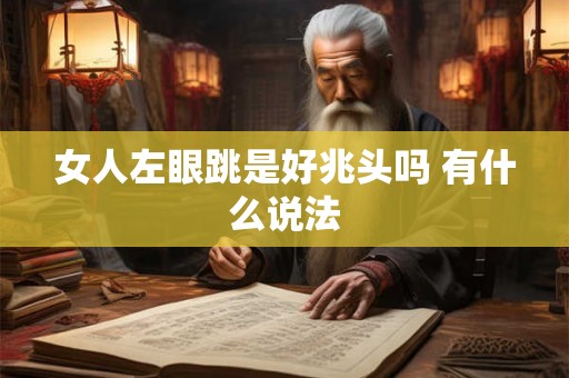 女人左眼跳是好兆头吗 有什么说法