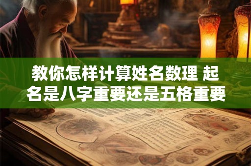 教你怎样计算姓名数理 起名是八字重要还是五格重要