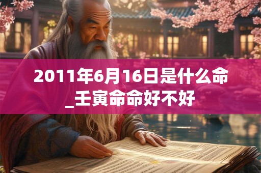 2011年6月16日是什么命_壬寅命命好不好