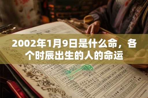 2002年1月9日是什么命，各个时辰出生的人的命运
