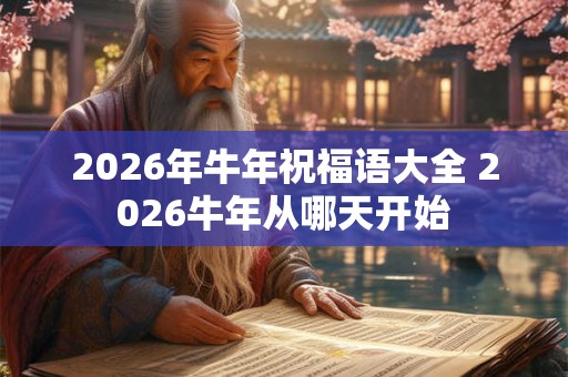 2026年牛年祝福语大全 2026牛年从哪天开始