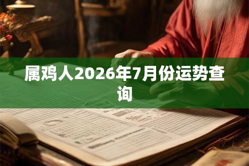 属鸡人2026年7月份运势查询 属鸡人2026年7月份运势查询