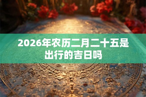 2026年农历二月二十五是出行的吉日吗