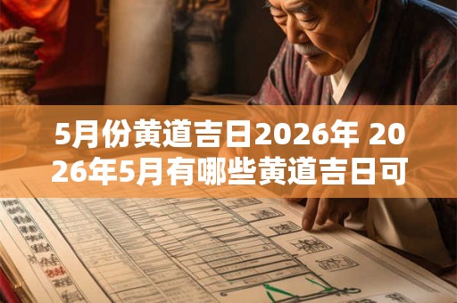 5月份黄道吉日2026年 2026年5月有哪些黄道吉日可以选择